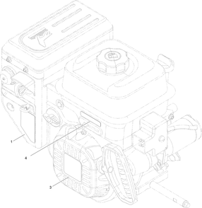 Engine Decal Assembly Diagram and Parts List for 38814 409000000 - 411499999 Toro Snow Blower