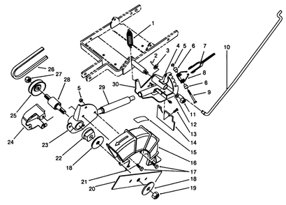 Part Location Diagram of 52-0500 Toro Guard-Spindle Pulley