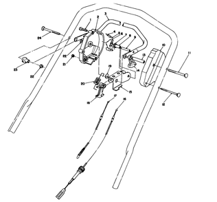Traction Control Assembly Diagram and Parts List for 20106 1000001 - 1999999 Toro Lawn Mower