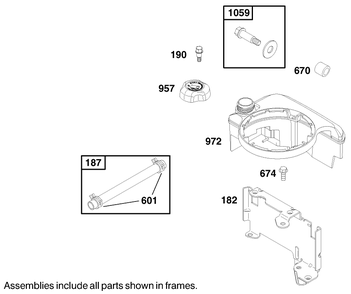 Engine Briggs & Stratton Model 122602-0150-E1 Diagram and Parts List for 20027 9900001 - 9999999 Toro Lawn Mower