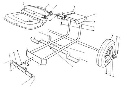 Sulky Kit Diagram and Parts List for 30122 2000001 - 2999999 Toro Lawn Tractor Accessories