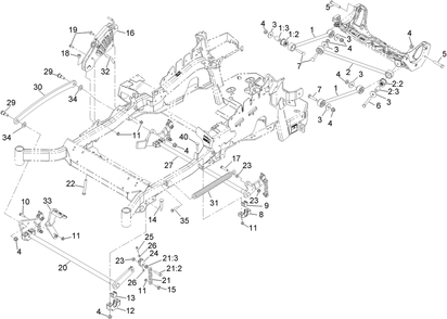 Deck Lift Assembly Diagram and Parts List for 74901 (311000001-311999999)(2011) Toro Lawn Mower