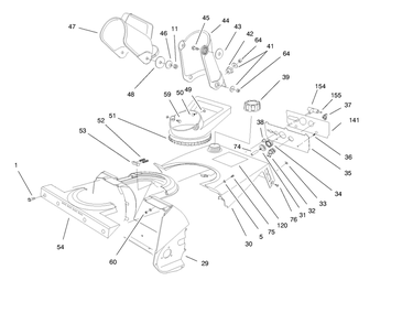 Chute Assembly Diagram and Parts List for 38175 8900001 - 8999999 Toro Snow Blower