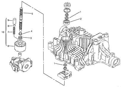 Pump Shaft Diagram and Parts List for 72110 7900001 - 7999999 Toro Lawn Tractor