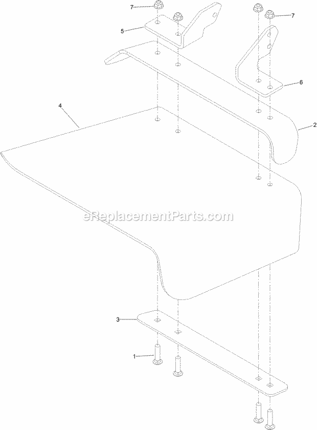 Rubber Deflector Assembly No. 108-2792 Diagram and Parts List for 74953 315000001-315999999 Toro Lawn Mower