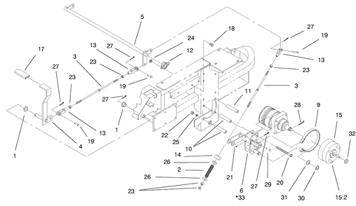 Brake And Wheel Hub Assembly Diagram and Parts List for 74212 (990001-991000)(1999) Toro Lawn Mower