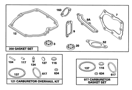 Engine Briggs & Stratton Model 122702-3171-01 Diagram and Parts List for 16400 2000001 - 2999999 Toro Lawn Mower