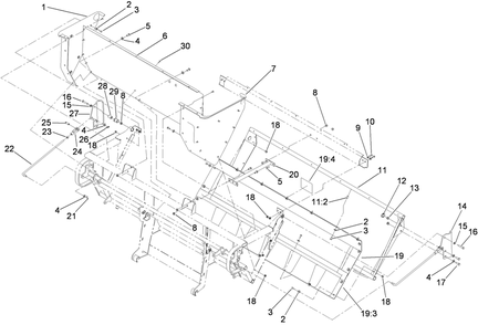 Bagger Assembly Diagram and Parts List for 78567 405700000 - 411399999 Toro Lawn Tractor