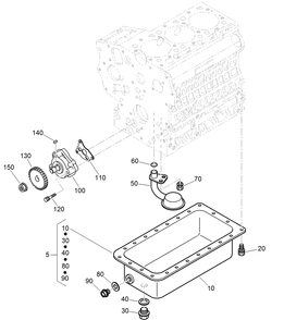 Oil Pan And Oil Pump Assembly Diagram and Parts List for 22324 407960000 - 409359999 Toro Lawn Tractor Accessories