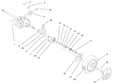Rear Axle Assembly Diagram and Parts List for 20482 790000001 - 799999999 Toro Lawn Mower