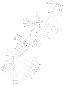 Handle Assembly Diagram and Parts List for 22600HD 400000000 - 401999999 Toro Stump Grinder