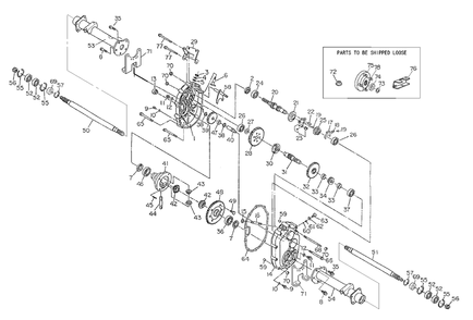 Transaxle Assembly No. 99-7941 Diagram and Parts List for 12003 220000001 - 220999999 Toro Lawn Tractor