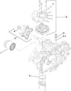 Rh Transmission Assembly Diagram and Parts List for 74409TE (280000001-280999999)(2008) Toro Lawn Mower