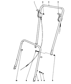 Handle Assembly Diagram and Parts List for 16255 3000001 - 3999999 Toro Lawn Mower