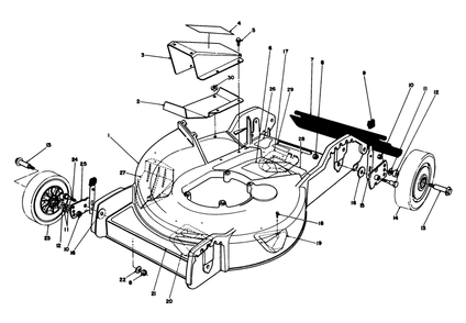 Housing Assembly Diagram and Parts List for 20181WF 3900001 - 3999999 Toro Lawn Mower
