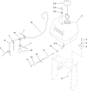 Fuel System Assembly Diagram and Parts List for 30071 404320000-999999999 Toro Lawn Mower