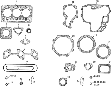 Gasket Kit Assemblies Diagram and Parts List for 74264TE (260000001-260999999)(2006) Toro Lawn Mower