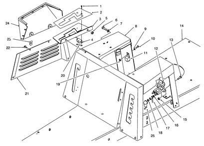 Seat Body & Side Panel Assembly Diagram and Parts List for 70131 6900001 - 6999999 Toro Lawn Tractor
