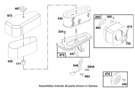 Engine Briggs & Stratton Model 28m707-1182-E1 Diagram and Parts List for 70082 8900001 - 8999999 Toro Lawn Tractor