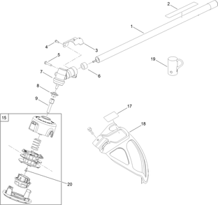 Trimmer Head, Straight Shaft And Guard Assembly Diagram and Parts List for 51974 310000001 - 310999999 Toro Trimmer