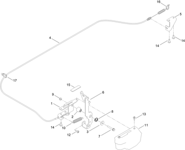 Brake Assembly Diagram and Parts List for 75841 400000000 - 416399999 Toro Lawn Tractor