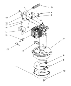 Brake & Muffler Assembly (Model No. 20442 Only) Diagram and Parts List for 20442 6900001 - 6999999 Toro Lawn Mower