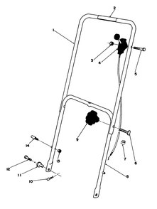 Handle Assembly Diagram and Parts List for 16330 4000001 - 4999999 Toro Lawn Mower