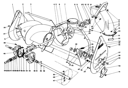 Auger Assembly (Continued) 36" Snowthrower Attachment Model No. 59160 (Optional) Diagram and Parts List for 57358 7000001 - 7999999 Toro Lawn Mower
