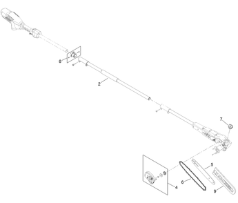 60v Pole Saw Assembly Diagram and Parts List for 51870T 323000001 - 323999999 Toro Pole Saw