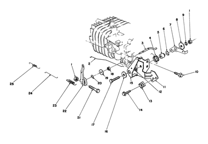 Governor Assembly Engine 47pe4 (Used On Units With Serial No. 6000101-6004101) Engine 47pf5 (Used On Units With Serial No. 6004102 & Up) Diagram and Parts List for 16785 6000001 - 6999999 Toro Lawn Mower