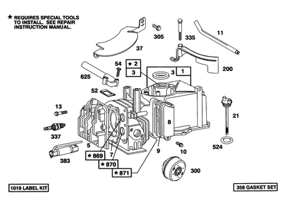 Engine Briggs & Stratton Model 95902-3154-01 Diagram and Parts List for 20431 39000001 - 39999999 Toro Lawn Mower