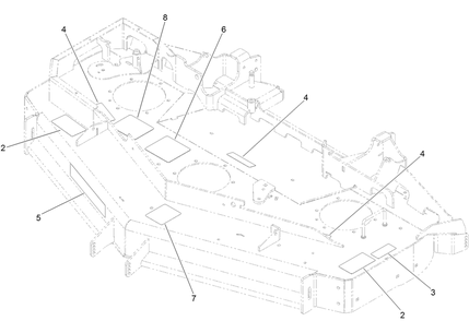 Deck Decal Assembly No. 139-8130 Diagram and Parts List for 72921 400000000 - 412499999 Toro Lawn Tractor