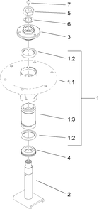 Part Location Diagram of 110-3285 Toro SPINDLE SHAFT Assembly