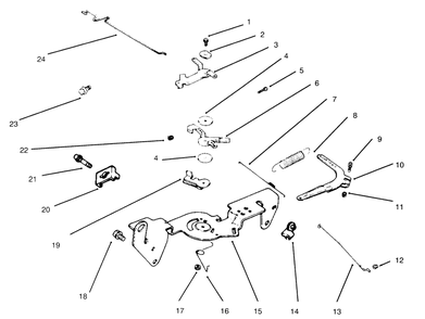 Throttle Linkage And Governor Controls Diagram and Parts List for 30610 690001 - 699999 Toro Lawn Tractor