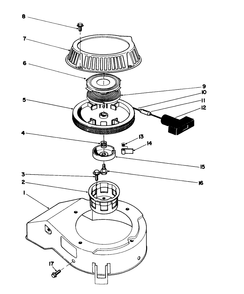 Recoil Assembly (Model No. 47ph7) Diagram and Parts List for 16585C 8000001 - 8999999 Toro Lawn Mower