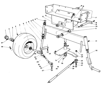 Rear Axle Assembly Diagram and Parts List for 30718 2000001 - 2999999 Toro Lawn Tractor