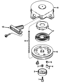 Shroud & Rewind Starter No. 590537 Engine Tecumseh Model No. Ah520 Type 1602, 1602a And 1602b Diagram and Parts List for 38232 3000001 - 3999999 Toro Snow Blower
