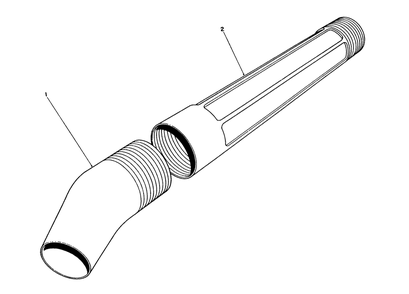 Blower Tube Assembly Diagram and Parts List for 51545 1000001 - 1999999 Toro Lawn Tractor Accessories