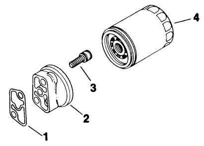 Oil Filter Diagram and Parts List for 30718 3900001 - 3999999 Toro Lawn Tractor