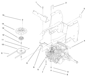 Hydro Transaxle Assembly Diagram and Parts List for 72086 9900001 - 9999999 Toro Lawn Tractor