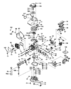 Engine Tecumseh Model No. Vm80-150120e Diagram and Parts List for 57305 8000001 - 8999999 Toro Lawn Tractor