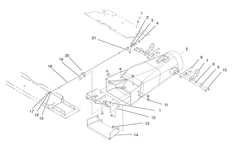 Plenum Assembly Diagram and Parts List for 74187 (200000501-200999999)(2000) Toro Lawn Mower