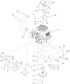 Engine Assembly Diagram and Parts List for 74583 (314000001-314999999)(2014) Toro Lawn Mower
