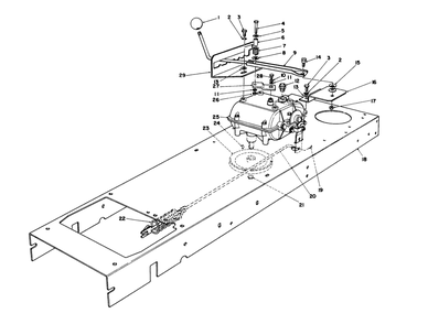 Transmission Linkage Assembly Diagram and Parts List for 56155 7000001 - 7999999 Toro Lawn Tractor