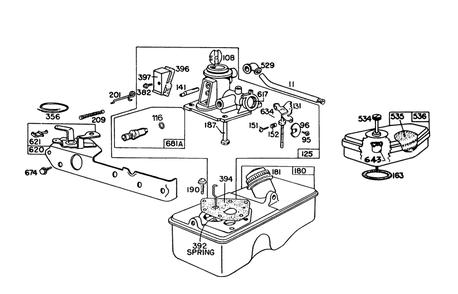 Carburetor Assembly Model 93508-0193-02 Diagram and Parts List for 16390 1000001 - 1999999 Toro Lawn Mower