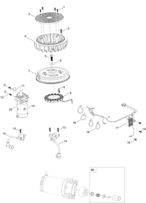Ignition And Cooling Fan Assembly Diagram and Parts List for 74493 407146062-999999999 Toro Lawn Tractor