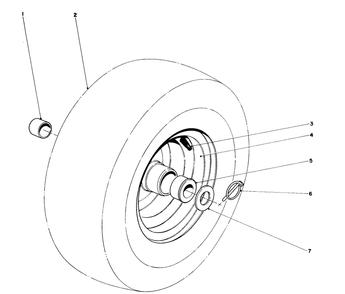 Wheel Assembly Diagram and Parts List for 31763 7000001 - 7999999 Toro Snow Blower