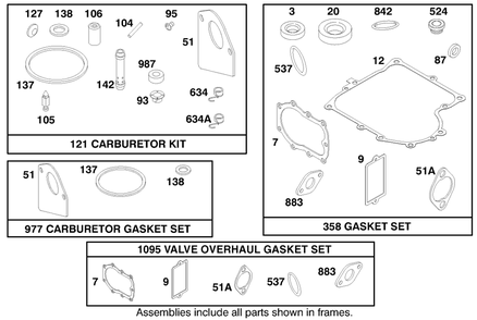 Engine Briggs & Stratton Model 28m707-1182-E1 Diagram and Parts List for 70171 9900001 - 9999999 Toro Lawn Tractor