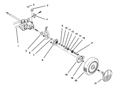 Rear Axle Assembly Diagram and Parts List for 20465 5900001 - 5999999 Toro Lawn Mower