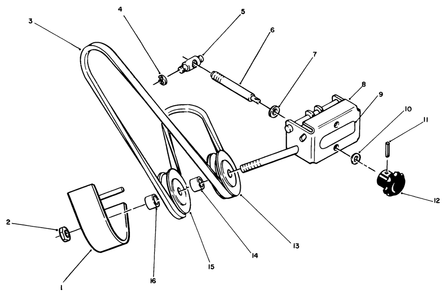 Deck Drive Belt Attachment Diagram and Parts List for R5-42RC01 1000001 - 1999999 Toro Lawn Mower